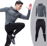 Wholesale Fitness Jackets Tights Three-Pieces Sublimated Men Tracksuit Sportswear