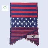 Europe Winter Star-Bar Printed Fashion Women Scarf Oblique Leisure Shawl