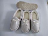 Warm Sole Stripped Woman Winter Slipper