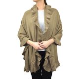 Lady Fashion Acrylic Knit Winter Ruffle Scarf Wrap Shawl (YKY4158A)