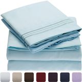 Hypoallergenic 100GSM Bushed Queen Microfiber Bed Sheet Set