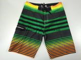 Oeko-Tex Flat Waist Polyester Striped Men Board Short Swimwear