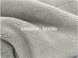 Raw White Sherpa Polyester Fake Sheep Fur Fabric