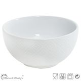 Lozenge Shape Debossed Ceramic Bowl