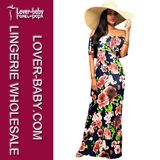 off Shoulder Sexy Flower Lady Long Dress (L51326)