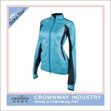 Sport Wholesale Knitted Jogging Jacket with Hoody for Womens