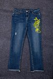 Womens Plus Size Ripped Distressed Strech Pants Denim Jeans