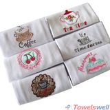 Waffle Cotton Embroidered Tea Towel