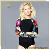 Long Sleeves Printing Tankini Sport Women Bathing Suits Swimsuits