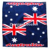 OEM Produce Customized Logo Country Flag Printed Promotional Cotton Head Scarf