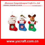 Christmas Decoration (ZY16Y187-1-2-3 23CM) Christmas Fabric Sock