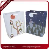 Christmas Paper Gift Bag Kraft Paper Bags Gift Bags Shopping Bags for Christmas with Handle and Hot Stamping