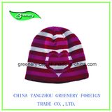 2017 New Design Jacquard Striped Knit Hat