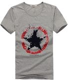 Men Fashion Round Neck Star Print T-Shirt