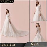 Alibaba New Design Long Sleeves Lace Wedding Dress Patterns