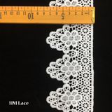 7cm Ribbon Crochet Trim Antique Lace Ecru Cotton Lace Trim Retro Scalloped Bridal Lace Trim Hmhb638