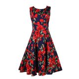 One Piece Dress Stylish Formal Evening Swing Dress Plus Size