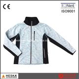 OEM Design Hot Sales Outdoor Waterproof Zip Melange Color Knitted Clothes Women Jacket