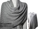 Cashmere Cable Poncho Wrap