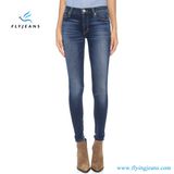 Factory Direct Sale Blue Super-Stretch Ladies Skinny Jeans