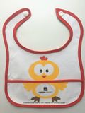 Factory OEM Produce Custom Cotton Jersey Cartoon Printed Red Baby Bibs