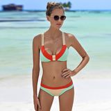 Color City Women Sexy Halter Top Padded Two Piece Bikini Swimsuit Beach