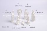 Christmas Decoration Biscuiting White Ceramic Nativity Set