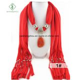 2017 Hot Sale Warmer Agate Pendant Fashion Ladies Jewelry Scarf