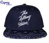 Custom Brim Printing Pattern Cap with Printing Logo Snapback Cap