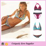 2016 Europe American Style Fashion Retro Ethnic Print Sexy Strappy Tankinis Swimsuit