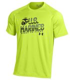 Custom Printed Fluorescent Green Short Sleeve Men's T-Shirt