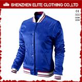 Blue 100% Polyester Quilted Bomber Jacket Women