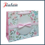 High Quality Ivory Paper Flowers & Bowknot Shopping Gift Paper Bag
