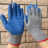 Cheap Blue Coated Latex Gloves Safety Work Glove China