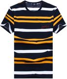 Men Stripe Fashion Short Sleeve Casual T-Shirt