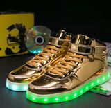 Fashion Men Women Luminous Sport LED Light up School Trainer Shoes