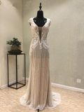 Backless Beading Evening Bridal Wedding Dress