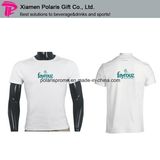 Custom Short Sleeves Cotton White Tshirt with Logo Printing