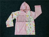 Popular Style Beautiful Kids Girl Rain Jacket with PU Coating