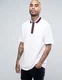 Oversized Ring Pull Neck Polo Shirt in Pique