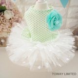 Lovely Summer Dog Dress Printing Dots Tutu Pet Skirts