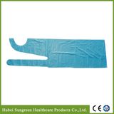 Disposable Plastic PE Apron in Light Blue Color