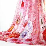 Custom Printed 100% Silk Satin Women Scarf