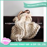 New Customized Hand Knitted Acrylic Crochet Wool Blanket