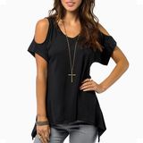 Fashion Women Leisure Casual Strapless Top T-Shirt Blouse