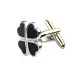 2018 Fashion OEM Cheap Clover Logo Metal Cufflinks