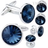 VAGULA Hot Sale Men Jewelry Tuxedo Cufflinks Collar Studs