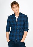 Boys Plaid Cotton Button Down Casual Shirt