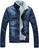 Fashion Men's Warm Winter Slim Denim Jacket