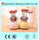 Resin Beautiful Skirt Design Toothpick Holder Table Decoration